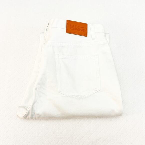 Princess Polly Holly Assymetric Waist Straight Leg Jeans Denim White Size 8 NWT - Picture 1 of 9